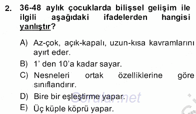 Okulöncesinde Çocuk Edebiyatı 2012 - 2013 Ara Sınavı 2.Soru