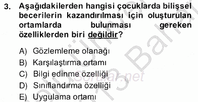 Okulöncesinde Çocuk Edebiyatı 2012 - 2013 Ara Sınavı 3.Soru