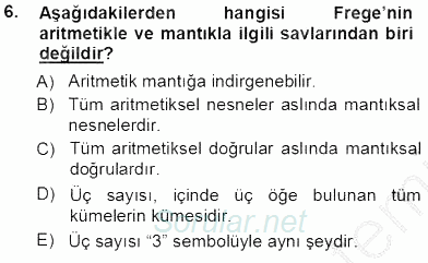 Dil Felsefesi 2013 - 2014 Tek Ders Sınavı 6.Soru