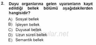 Erken Çocukluk Döneminde Gelişim 1 2012 - 2013 Ara Sınavı 2.Soru