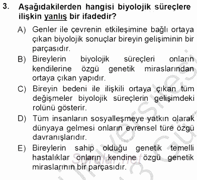 Erken Çocukluk Döneminde Gelişim 1 2012 - 2013 Ara Sınavı 3.Soru