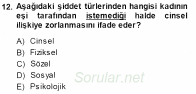 Sosyoloji 1 2014 - 2015 Dönem Sonu Sınavı 12.Soru