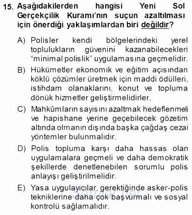Sosyoloji 1 2014 - 2015 Dönem Sonu Sınavı 15.Soru