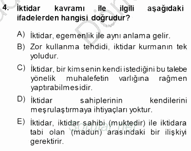 Sosyoloji 1 2014 - 2015 Dönem Sonu Sınavı 4.Soru