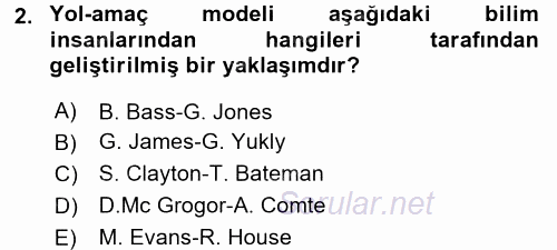 Sosyal Psikoloji 2 2017 - 2018 Dönem Sonu Sınavı 2.Soru