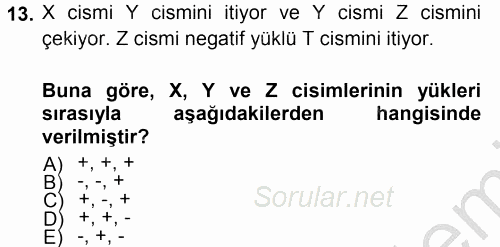 Okulöncesinde Fen Eğitimi 2012 - 2013 Ara Sınavı 13.Soru