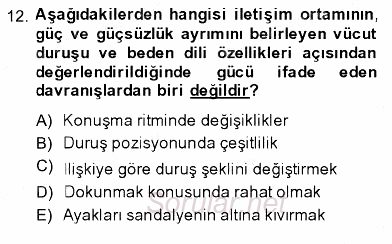 İletişim Bilgisi 2013 - 2014 Ara Sınavı 12.Soru
