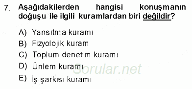 İletişim Bilgisi 2013 - 2014 Ara Sınavı 7.Soru