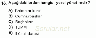 Anayasa 1 2013 - 2014 Ara Sınavı 18.Soru