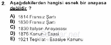 Anayasa 1 2013 - 2014 Ara Sınavı 2.Soru