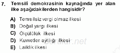 Anayasa 1 2013 - 2014 Ara Sınavı 7.Soru
