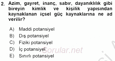 Bakım Elemanı Yetiştirme Ve Geliştirme 1 2015 - 2016 Dönem Sonu Sınavı 2.Soru