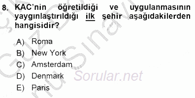 Bakım Elemanı Yetiştirme Ve Geliştirme 1 2015 - 2016 Dönem Sonu Sınavı 8.Soru