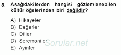 Organizasyonlarda Davranış 2014 - 2015 Dönem Sonu Sınavı 8.Soru