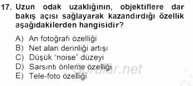 Optik Bakış 2013 - 2014 Tek Ders Sınavı 17.Soru