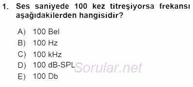 Radyo ve Televizyon Tekniği 2015 - 2016 Ara Sınavı 1.Soru