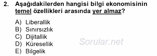 Dış Ticarette Bilgisayar Uygulamaları 2014 - 2015 Ara Sınavı 2.Soru
