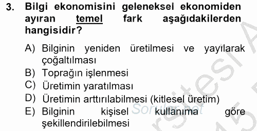 Dış Ticarette Bilgisayar Uygulamaları 2014 - 2015 Ara Sınavı 3.Soru