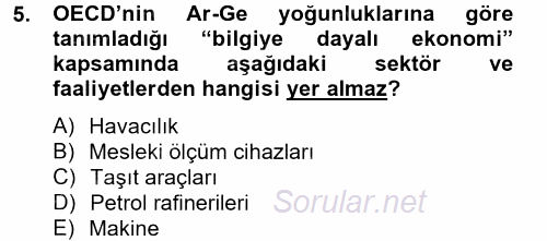 Dış Ticarette Bilgisayar Uygulamaları 2014 - 2015 Ara Sınavı 5.Soru