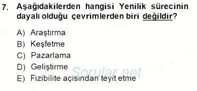 Bilgi Ekonomisi 2014 - 2015 Dönem Sonu Sınavı 7.Soru