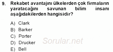 Bilgi Ekonomisi 2014 - 2015 Dönem Sonu Sınavı 9.Soru