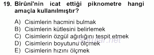 İslam Tarihi ve Medeniyeti 2 2012 - 2013 Ara Sınavı 19.Soru