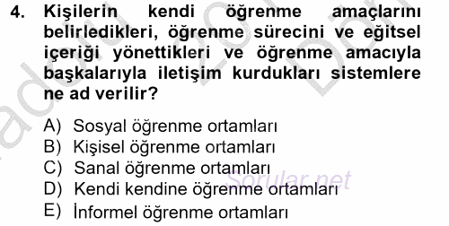 Temel Bilgi Teknolojileri 2 2012 - 2013 Dönem Sonu Sınavı 4.Soru