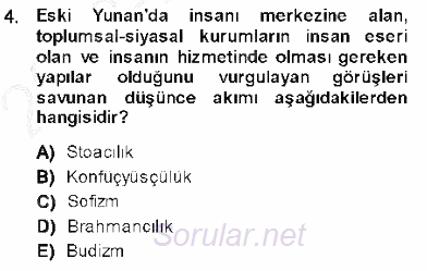 Temel İnsan Hakları Bilgisi 1 2013 - 2014 Dönem Sonu Sınavı 4.Soru