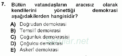 Temel İnsan Hakları Bilgisi 1 2013 - 2014 Dönem Sonu Sınavı 7.Soru