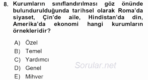 Kurumsal İletişim 2016 - 2017 Ara Sınavı 8.Soru