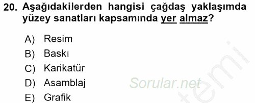 Okulöncesinde Drama 2016 - 2017 3 Ders Sınavı 20.Soru