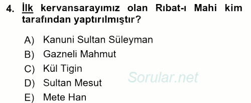 Konaklama Hizmetlerinde Kalite Yönetimi 2017 - 2018 Ara Sınavı 4.Soru
