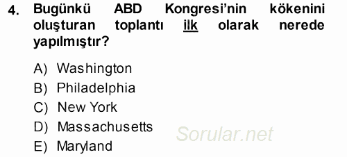 İnsan Hakları Ve Kamu Özgürlükleri 2013 - 2014 Ara Sınavı 4.Soru