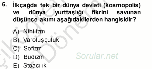 İnsan Hakları Ve Kamu Özgürlükleri 2013 - 2014 Ara Sınavı 6.Soru