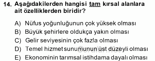 Toplumsal Yaşamda Aile 2014 - 2015 Tek Ders Sınavı 14.Soru
