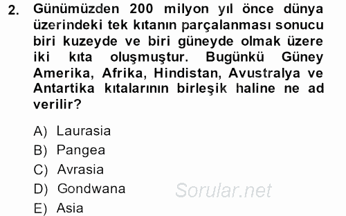 Uygarlık Tarihi 1 2013 - 2014 Dönem Sonu Sınavı 2.Soru