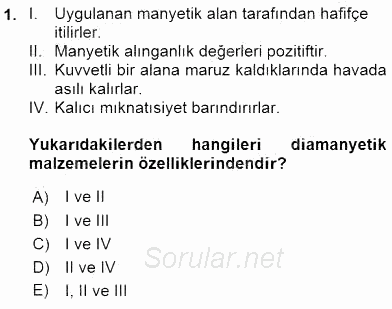 Elektrik Makinaları 2016 - 2017 Ara Sınavı 1.Soru
