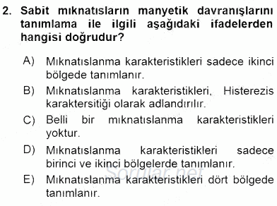 Elektrik Makinaları 2016 - 2017 Ara Sınavı 2.Soru