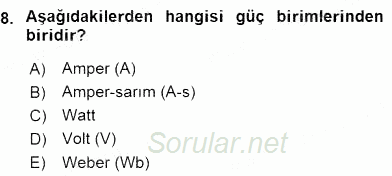 Elektrik Makinaları 2016 - 2017 Ara Sınavı 8.Soru