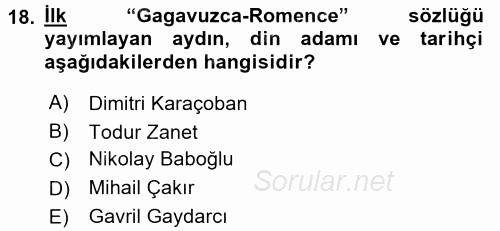 Çağdaş Türk Edebiyatları 2 2015 - 2016 Tek Ders Sınavı 18.Soru