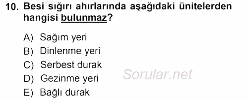 Tarımsal Yapılar ve Sulama 2012 - 2013 Ara Sınavı 10.Soru