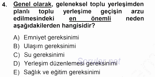 Tarımsal Yapılar ve Sulama 2012 - 2013 Ara Sınavı 4.Soru