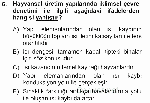 Tarımsal Yapılar ve Sulama 2012 - 2013 Ara Sınavı 6.Soru