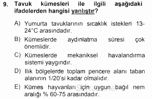 Tarımsal Yapılar ve Sulama 2012 - 2013 Ara Sınavı 9.Soru