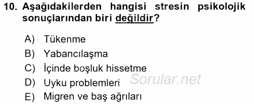 Örgütsel Davranış 2016 - 2017 3 Ders Sınavı 10.Soru