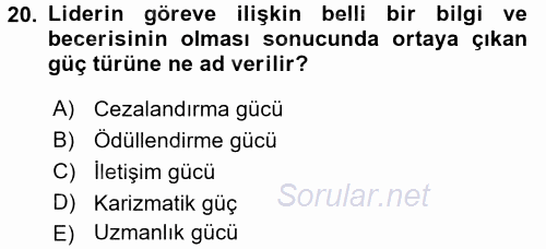 Etkili İletişim Teknikleri 2017 - 2018 3 Ders Sınavı 20.Soru