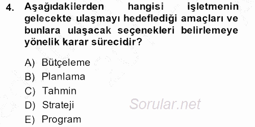 Lojistik Maliyetleri ve Raporlama 2 2013 - 2014 Ara Sınavı 4.Soru