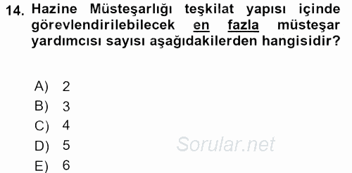 Dış Ticaretle İlgili Kurumlar ve Kuruluşlar 2016 - 2017 Ara Sınavı 14.Soru