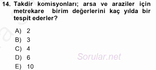 Özel Vergi Hukuku 2 2016 - 2017 Ara Sınavı 14.Soru