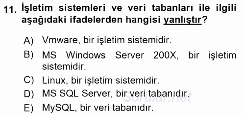 Uluslararası Lojistik 2015 - 2016 Tek Ders Sınavı 11.Soru